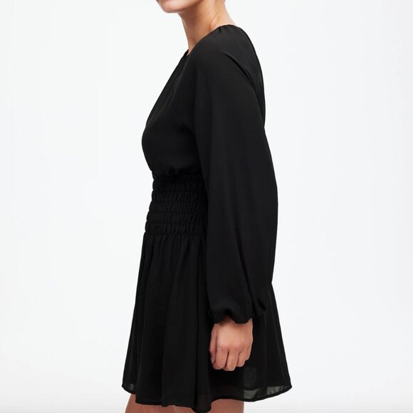 NWT! MADEWELL Bubble-Sleeve Smocked Mini Dress Size Small - Picture 3 of 6